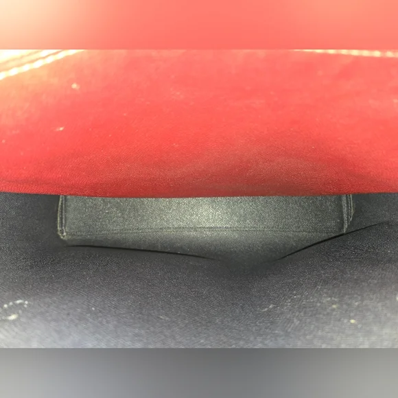 Coach Mollie Leather Tote Gray With Red Interior - Picture 10 of 16